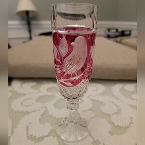 Crystal Champagne Goblet - Birds